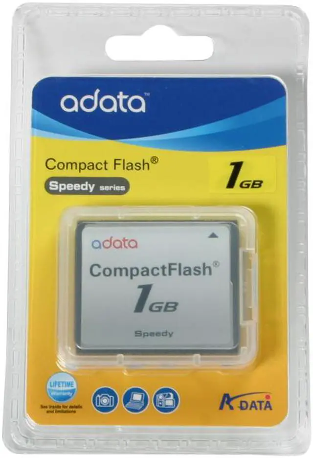 Main image of ADATA Speedy 1GB Compact Flash (CF) Flash Card Model SPEEDY CF 1GB