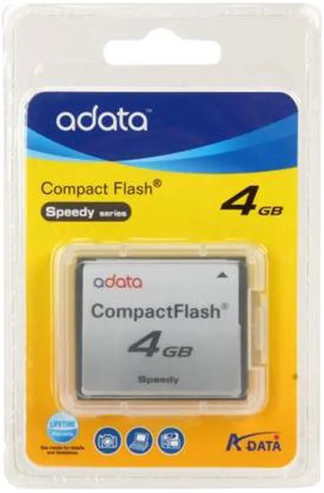 Alt view image 3 of 3 - ADATA Speedy 4GB Compact Flash (CF) Flash Card Model SPEEDY CF 4GB