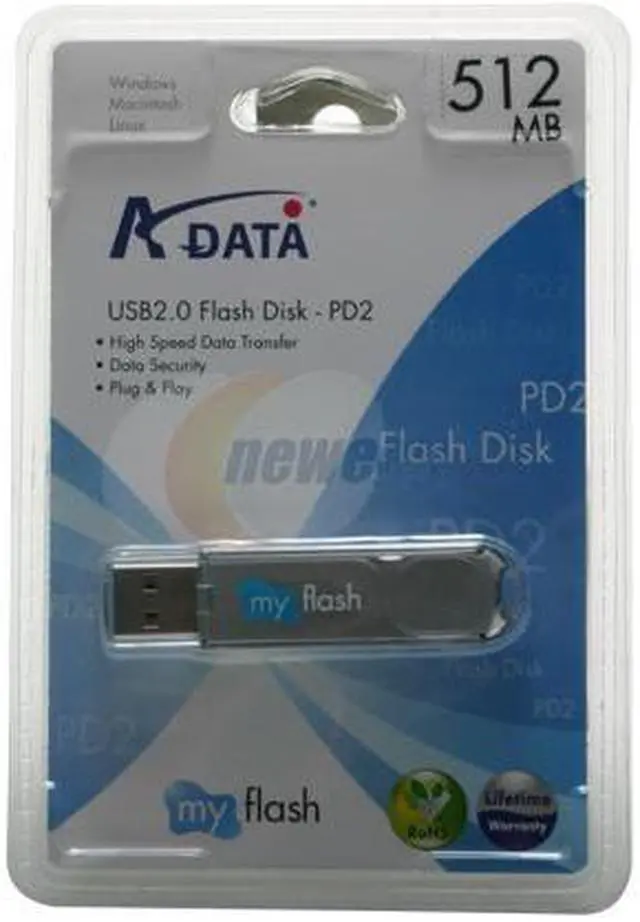 Alt view image 2 of 2 - ADATA 512MB Flash Drive (USB2.0 Portable) PD2-512