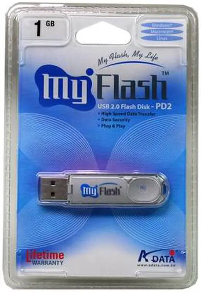 Alt view image 2 of 2 - ADATA PD2 1GB Flash Drive (USB2.0 Portable) PD2-1G0
