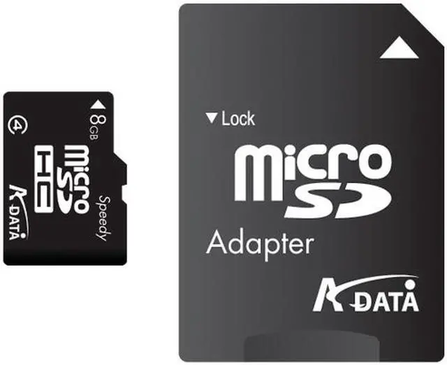 Main image of ADATA 8GB microSDHC Flash Card Model microSD HC 8G