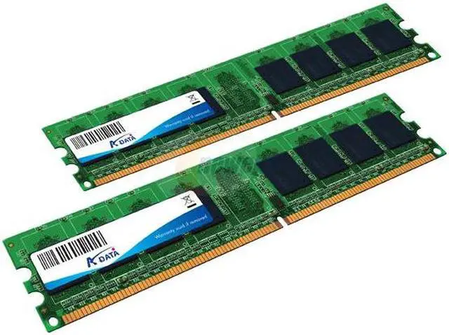 Main image of ADATA Value Series 4GB (2 x 2GB) DDR2 800 (PC2 6400) Dual Channel Kit Desktop Memory Model ADQVE1B16KN