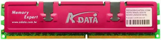 Main image of ADATA 2GB DDR2 800 (PC2 6400) Desktop Memory Model ADQVE1B16