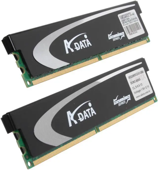 Alt view image 2 of 4 - ADATA G series 4GB (2 x 2GB) DDR2 800 (PC2 6400) Dual Channel Kit Desktop Memory Model AX2U800GB2G5-2G