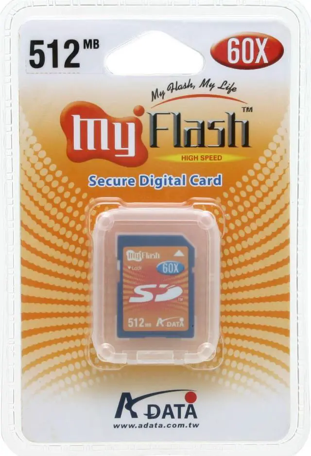 Main image of ADATA 512MB Secure Digital (SD) Flash Media Model SDC-512