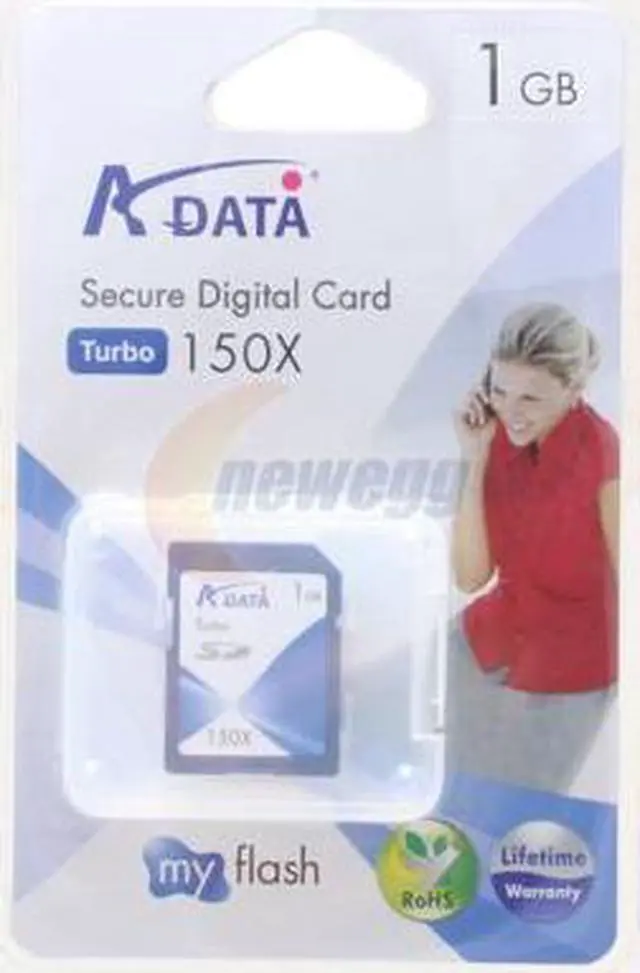 Main image of ADATA Turbo 1GB Secure Digital (SD) Flash Card Model Turbo SD 150X 1G