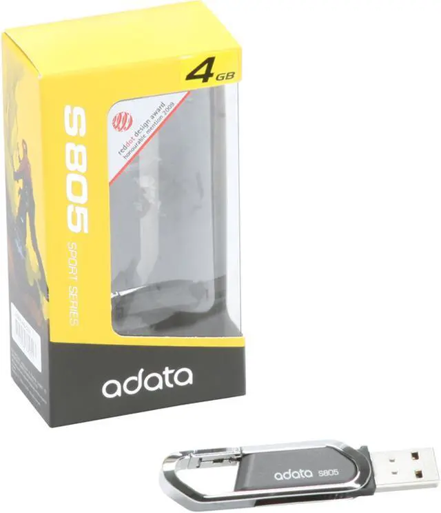 Alt view image 10 of 10 - ADATA 4GB Flash Drive (USB2.0 Portable/Gray) S805 4GB GRAY