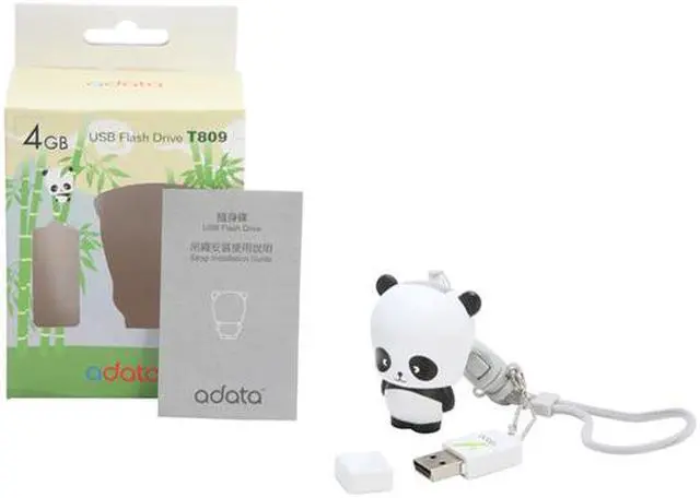 Alt view image 9 of 9 - ADATA Theme 4GB Mascot Flash Drive (USB2.0 Portable / Smiley Panda) T809 4GB Panda