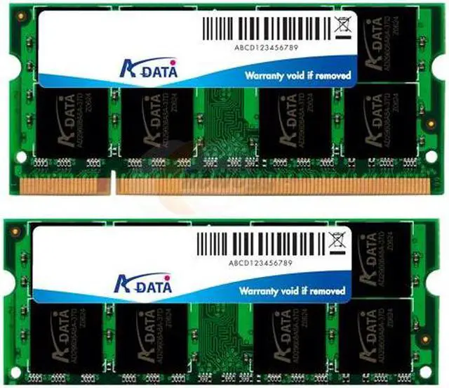 Main image of ADATA 4GB (2 x 2GB) 204-Pin DDR3 SO-DIMM DDR3 1066 (PC3 8500) Laptop Memory Model HY7YG1B16K