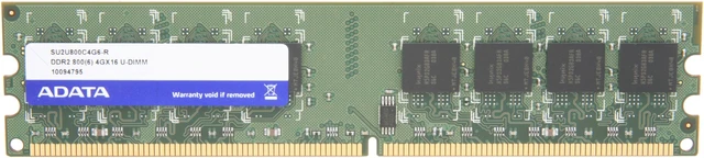 Main image of ADATA 4GB DDR2 800 (PC2 6400) Desktop Memory Model AD2U800C4G6