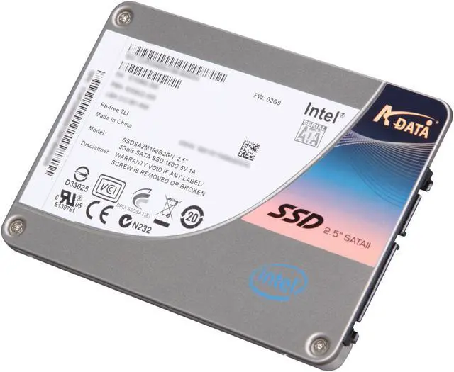 Alt view image 2 of 6 - ADATA 2.5" 160GB SATA II MLC Internal Solid State Drive (SSD) ASINTS-160GM-CSA