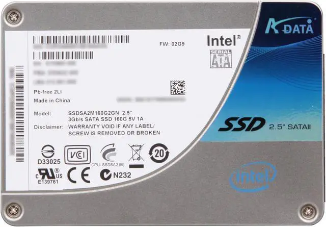 Alt view image 3 of 6 - ADATA 2.5" 160GB SATA II MLC Internal Solid State Drive (SSD) ASINTS-160GM-CSA