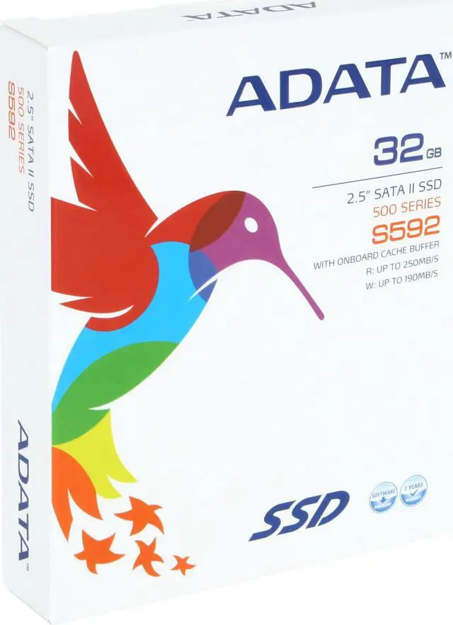 Main image of ADATA 500 Series 2.5" 32GB SATA II MLC Internal Solid State Drive (SSD) AS592S-32GM-C