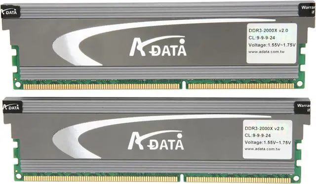 Main image of ADATA 4GB (2 x 2GB) DDR3 2000 (PC3 16000) Desktop Memory Model AX3U2000XB2G9-EF