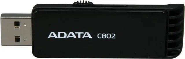 Alt view image 2 of 4 - ADATA Classic Series 4GB USB 2.0 Flash Drive (Black) AC802-4G-RBB