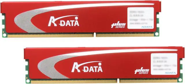Main image of ADATA Plus Series 4GB (2 x 2GB) DDR3 1600 (PC3 12800) Desktop Memory Model AX3U1600PB2G8-2P