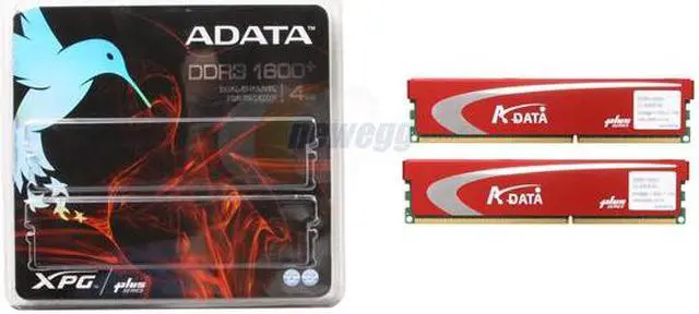 Alt view image 3 of 3 - ADATA Plus Series 4GB (2 x 2GB) DDR3 1600 (PC3 12800) Desktop Memory Model AX3U1600PB2G8-2P