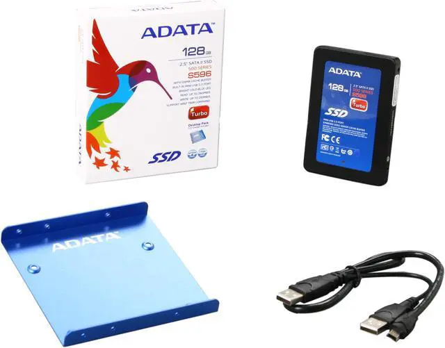 Alt view image 5 of 5 - ADATA S596 Turbo AS596TB-128GM-C 2.5" 128GB USB 2.0 & SATAII Internal / External Solid State Drive (SSD)