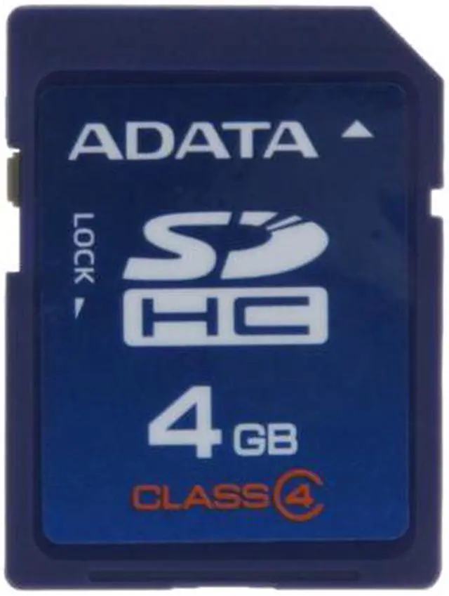Main image of ADATA 4GB Class 4  Secure Digital High-Capacity (SDHC) Flash Card Model ASDH4GCL4-R