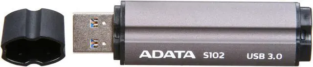 Alt view image 2 of 4 - ADATA Superior Series 32GB S102 USB 3.0 Flash Drive (Titanium Gray) AS102-32G-RGY