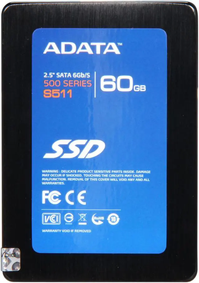 Alt view image 3 of 6 - ADATA S511 Series 2.5" 60GB SATA III MLC Internal Solid State Drive (SSD) AS511S3-60GM-C