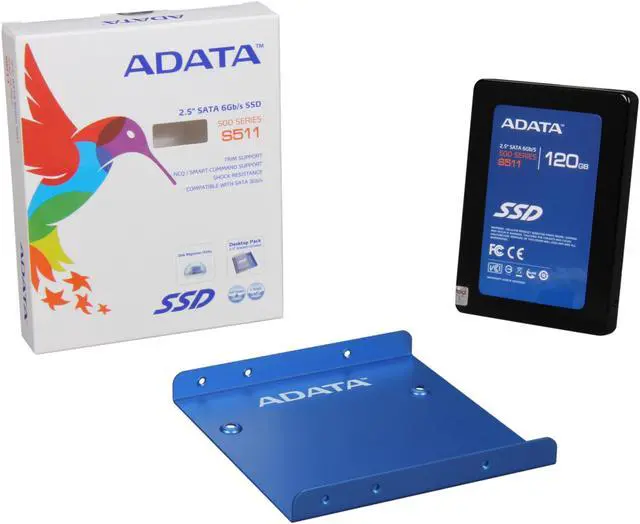 Alt view image 6 of 6 - ADATA S511 Series 2.5" 120GB SATA III MLC Internal Solid State Drive (SSD) AS511S3-120GM-C