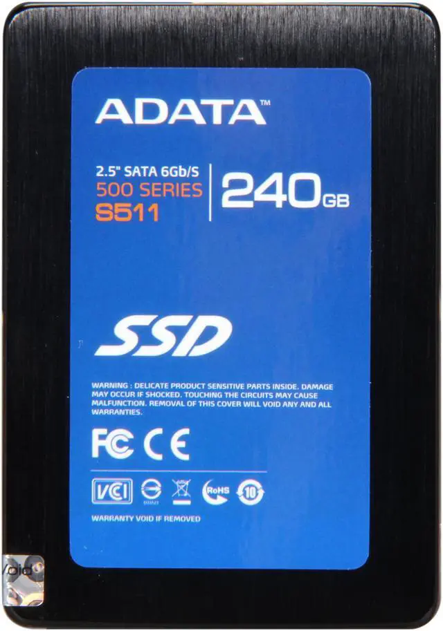 Alt view image 3 of 6 - ADATA S511 Series 2.5" 240GB SATA III MLC Internal Solid State Drive (SSD) AS511S3-240GM-C