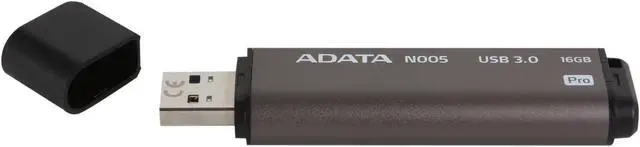 Alt view image 3 of 5 - ADATA N005 Pro 16GB USB 3.0 Flash Drive (Gray) AN005P-16G-CGY