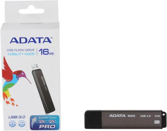 Alt view image 5 of 5 - ADATA N005 Pro 16GB USB 3.0 Flash Drive (Gray) AN005P-16G-CGY