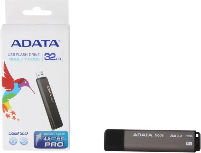 Alt view image 5 of 5 - ADATA N005 Pro 32GB USB 3.0 Flash Drive (Gray) AN005P-32G-CGY