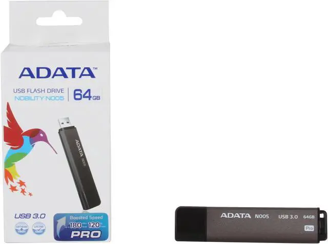 Alt view image 5 of 5 - ADATA N005 Pro 64GB USB 3.0 Flash Drive (Gray) AN005P-64G-CGY