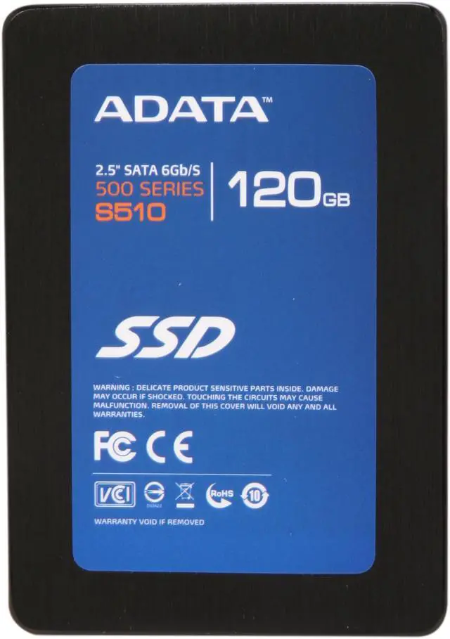 Alt view image 2 of 5 - ADATA S510 Series 2.5" 120GB SATA III MLC Internal Solid State Drive (SSD) AS510S3-120GM-O - OEM