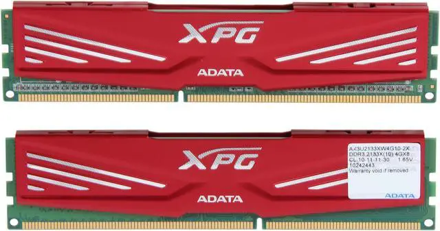 Alt view image 2 of 3 - XPG V1.0 8GB (2 x 4GB) DDR3 2133 (PC3 17000) Desktop Memory Model AX3U2133XW4G10-2X