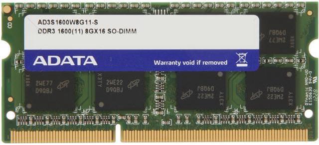 ADATA 8GB 204-Pin DDR3 SO-DIMM DDR3 1600 (PC3 12800) Laptop Memory