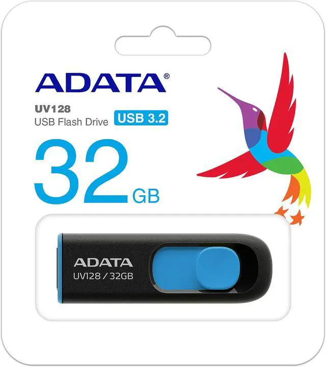 Alt view image 4 of 7 - ADATA 32GB UV128 USB 3.2 Gen 1 Flash Drive (AUV128-32G-RBE)