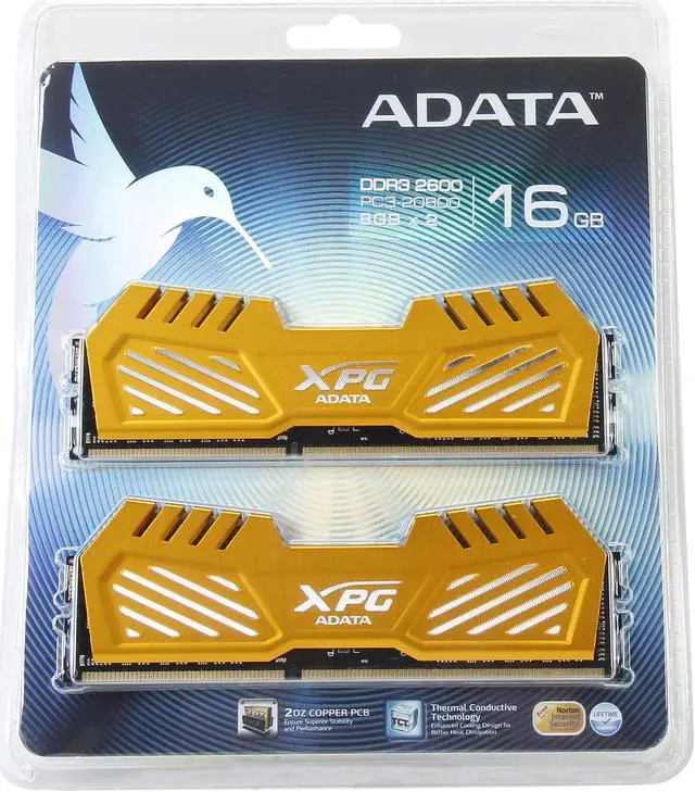 Alt view image 3 of 3 - XPG V2 16GB (2 x 8GB) DDR3 2600 (PC3 20800) Desktop Memory Model AX3U2600W8G11-DGV