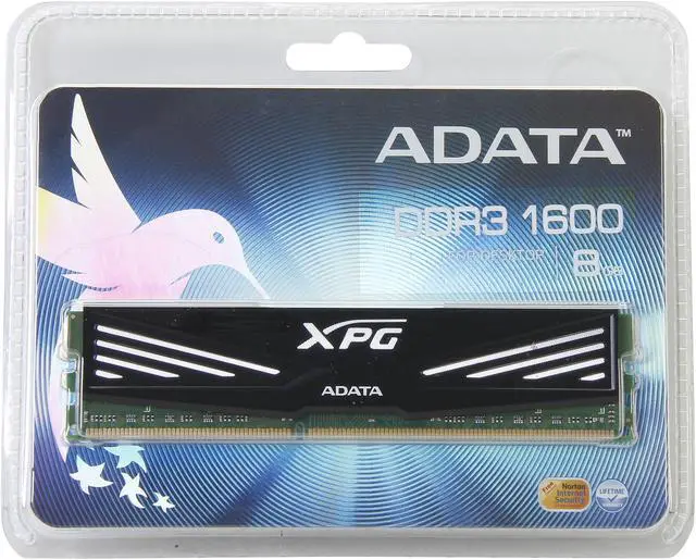 Alt view image 3 of 3 - XPG V1.0 8GB DDR3 1600 (PC3 12800) Desktop Memory Model AX3U1600GW8G9-1G