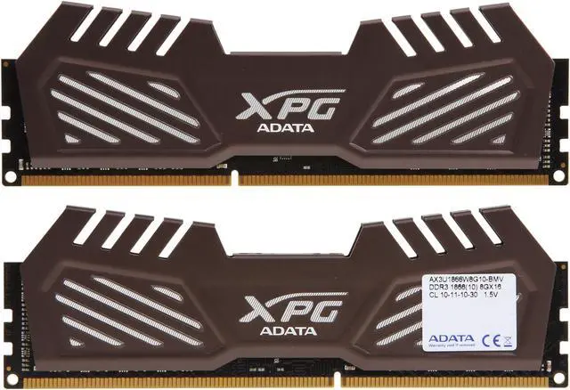 Alt view image 2 of 3 - XPG V2 16GB (2 x 8GB) DDR3 1866 (PC3 14900) Desktop Memory Model AX3U1866W8G10-DMV