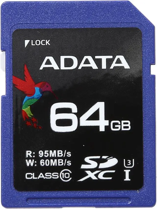 Main image of ADATA Premier Pro 64GB Secure Digital Extended Capacity (SDXC) Flash Card Model ASDX64GUI3CL10-R