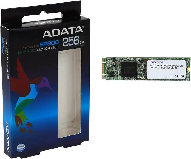 Alt view image 4 of 4 - ADATA Premier Pro SP900 M.2 2280 256GB SATA 6Gb/sec MLC Internal Solid State Drive (SSD) ASP900NS38-256GM-C