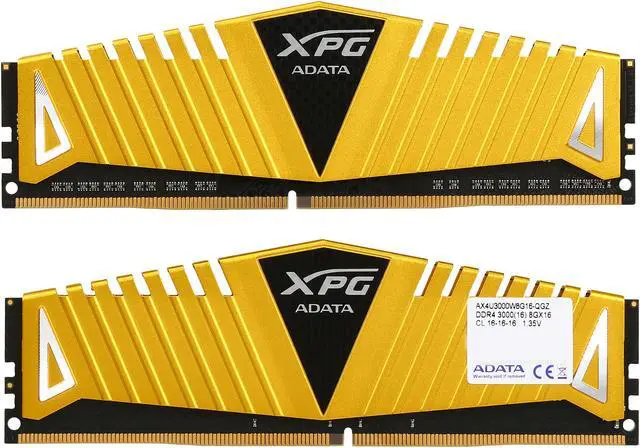 Alt view image 2 of 3 - XPG 32GB (4 x 8GB) DDR4 3000 (PC4 24000) Desktop Memory - Gold Edition Model AX4U3000W8G16-QGZ