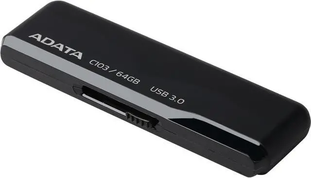 Main image of ADATA C103 64GB Retractable USB 3.0 Flash Drive AC103-64G-RBK