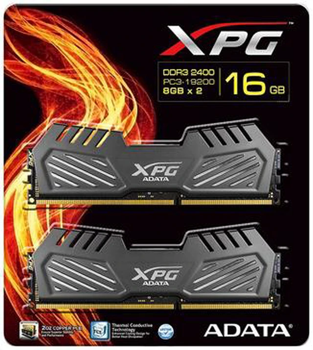 XPG V2 16GB (2 x 8GB) DDR3 2400 (PC3 19200) Desktop Memory Model ...