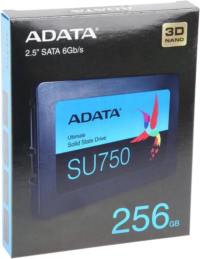 Alt view image 6 of 6 - ADATA Ultimate SU750 2.5" 256GB SATA III 3D TLC Internal Solid State Drive (SSD) ASU750SS-256GT-C