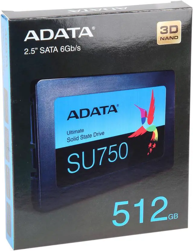 Alt view image 6 of 6 - ADATA Ultimate SU750 2.5" 512GB SATA III 3D TLC Internal Solid State Drive (SSD) ASU750SS-512GT-C