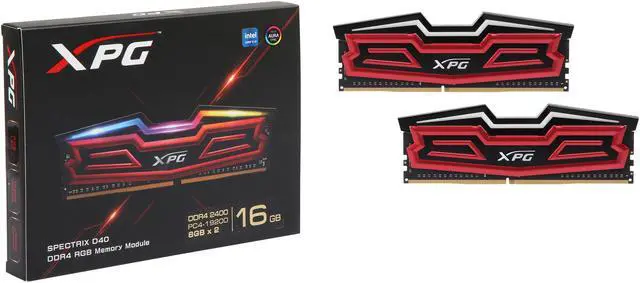 Alt view image 8 of 8 - XPG SPECTRIX D40 16GB (2 x 8GB) DDR4 2400 (PC4 19200) Desktop Memory Model AX4U240038G16-DRS