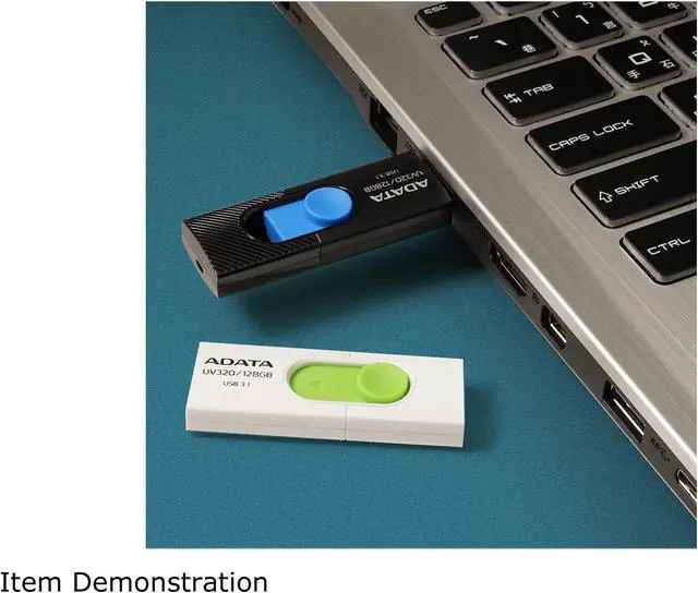 Alt view image 5 of 7 - ADATA 128GB UV320 USB 3.1 Flash Drive (AUV320-128G-RBKBL)