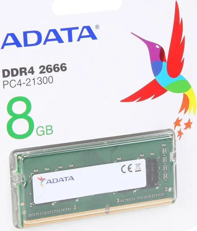 Alt view image 3 of 3 - ADATA Premier Series 8GB 260-Pin DDR4 SO-DIMM DDR4 2666 (PC4 21300) Laptop Memory Model AD4S266638G19-R