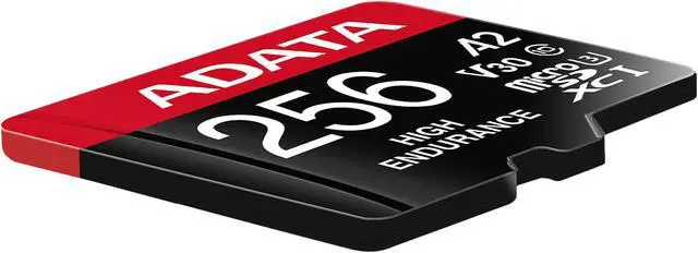 Alt view image 4 of 4 - ADATA 256GB High Endurance microSDXC UHS-I U3 / Class 10 V30 A2 Memory Card with SD Adapter, Speed Up to 100MB/s (AUSDX256GUI3V30SHA2-RA1)