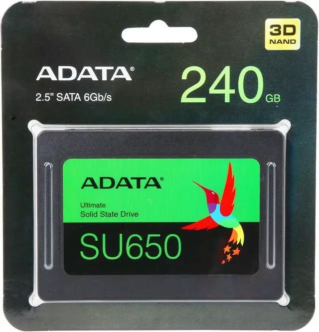 Alt view image 6 of 6 - ADATA Ultimate SU650 2.5" 240GB SATA III 3D NAND Internal Solid State Drive (SSD) ASU650SS-240GT-R